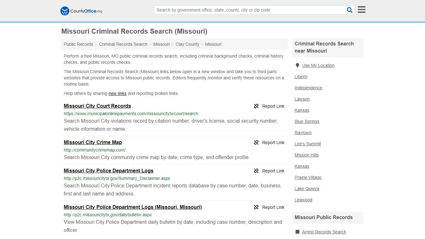 Criminal Records Search - Missouri, MO (Arrests, Jails & Most Wanted ...